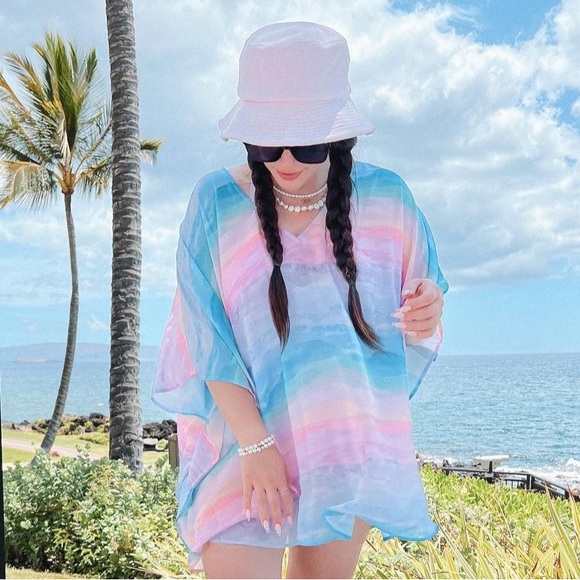 Stoney Clover Lane Mermaid Terry Bucket Hat in Jellyfish - Picture 1 of 5